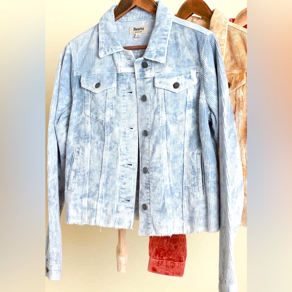 light washed cordoroy cropped shacket